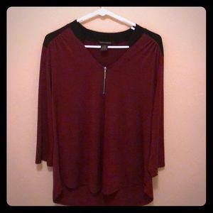 Burgundy blouse